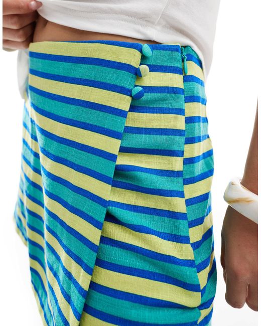 ASOS Blue Wrap Skort