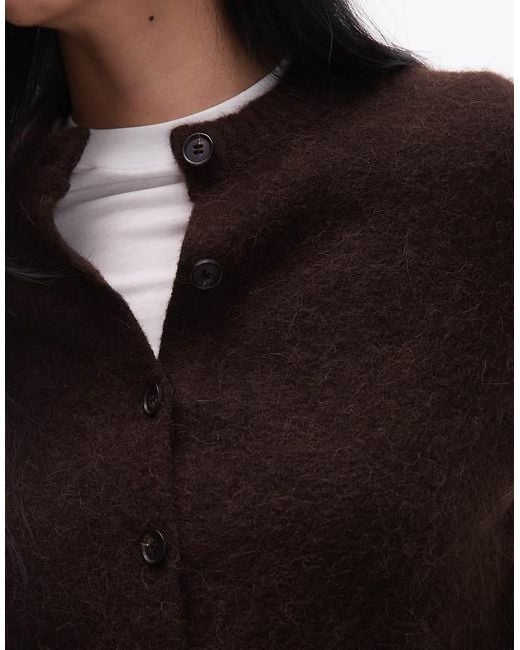 ARKET Black Alpaca And Wool Cardigan With Front Pockets