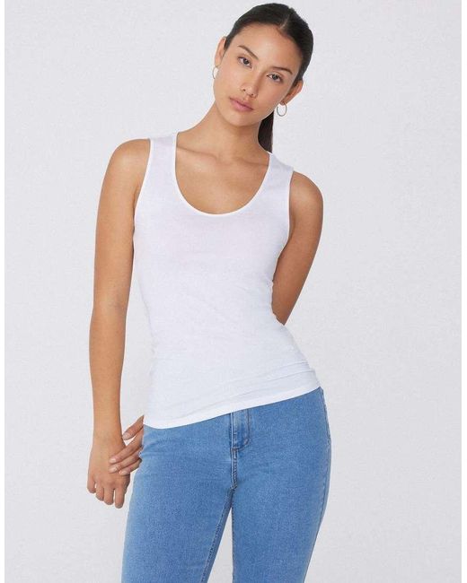 Tezenis White Camisole With Wide Straps