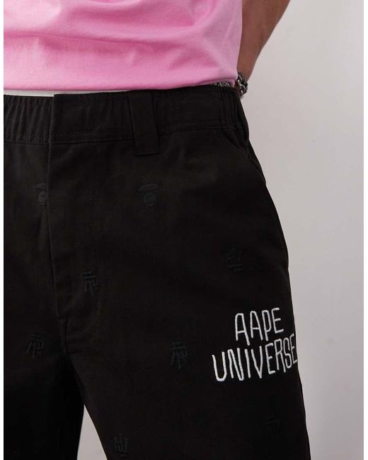 Aape By A Bathing Ape Pink Aape By A Bathing Ape Loose Fit Shorts for men