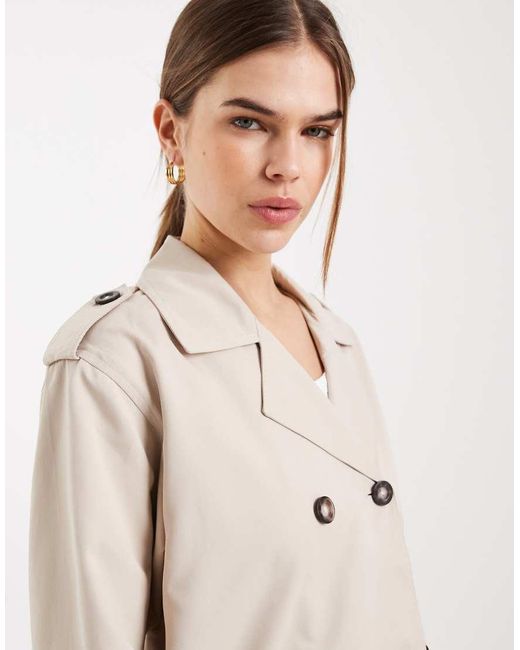 ONLY Natural Short Trench Coat