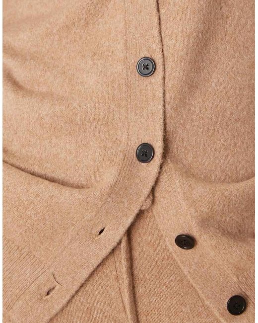 ASOS Natural Longline Boyfriend Midweight Cardigan