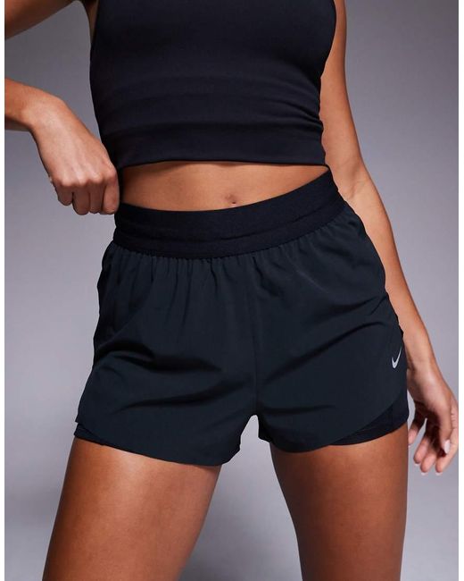 Nike Blue Swift Dri-fit Mid Rise 3 Inch 2