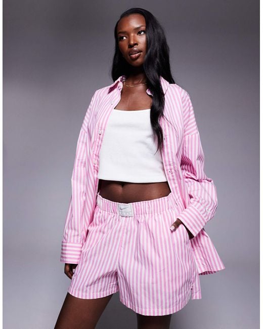 nike striped crop top