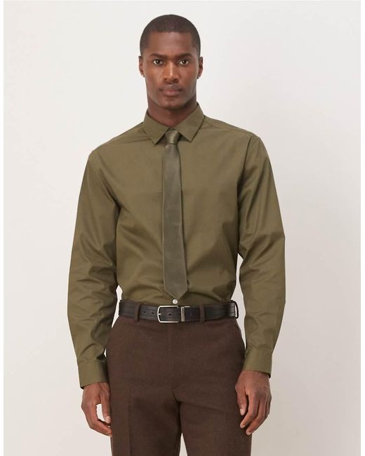 Camicia Regular di ASOS in Green da Uomo