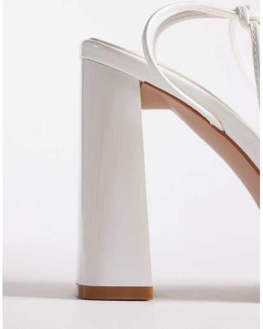 SIMMI White Simmi London Wide Fit Lucia Block Heeled Sandals