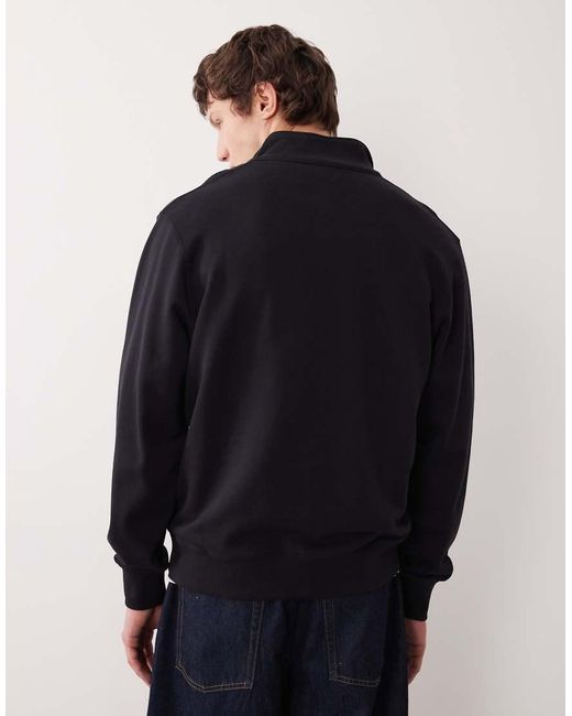 Mango Blue 100% Cotton Quarter Zip Sweatshirt for men
