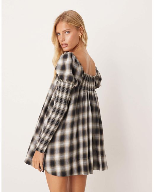 ASOS Natural – kurzes babydoll-kleid