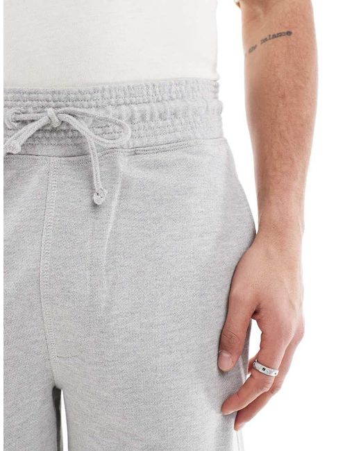 Pull&Bear White Stwd Jersey Shorts for men