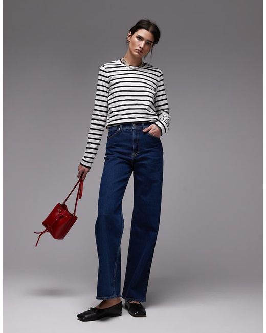 ARKET Blue Lupine High Rise Wide Leg Jeans