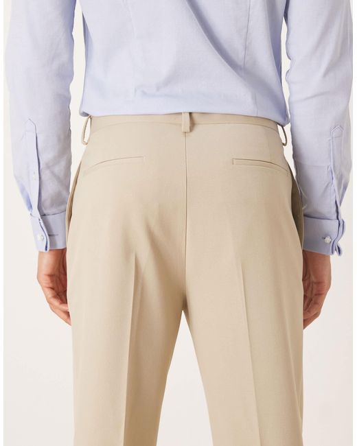 ASOS Natural Smart Tapered Chino Pants for men