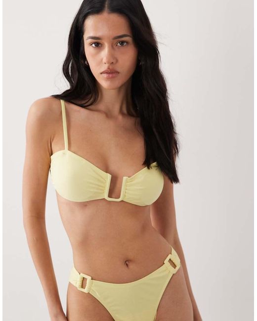 Brave Soul Brown U Front Bikini Top