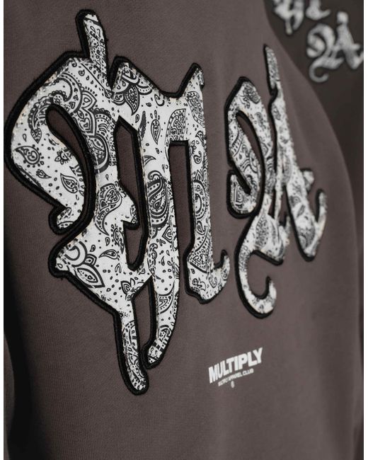 Multiply Apparel Black – stencil – oversize-sweatshirt