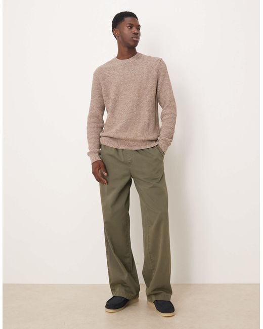 Mango Natural 100% Wool Knitted Jumper for men