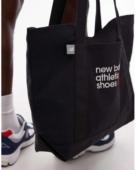 New Balance Black Athletics Tote Bag for men