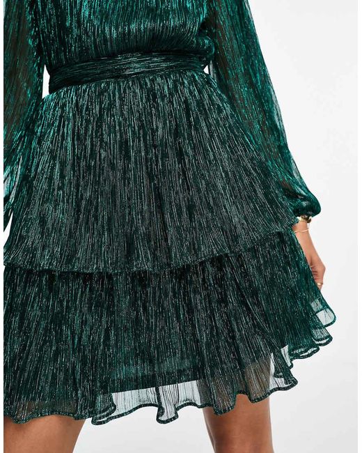 green emerald velvet dress Forever New