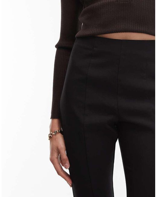 ASOS Black Tall Tailored Skinny Trousers With Zip Front Detail