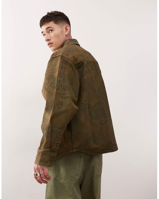 Aape By A Bathing Ape Brown Aape By A Bathing Ape Long Sleeve Shacket for men
