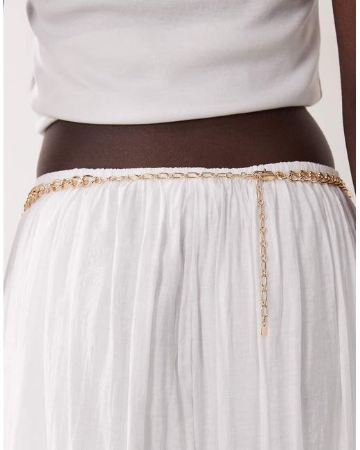 ASOS Natural Hammered Circle Chain Belt