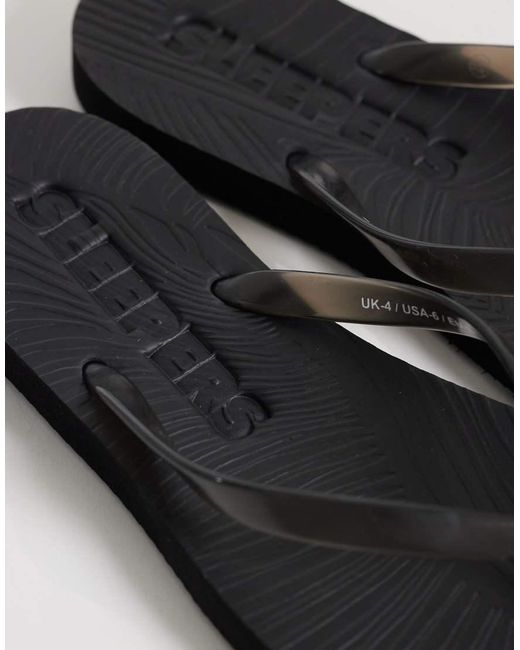 Sleeper Black Tapered Flip Flops