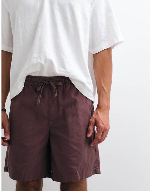 ASOS White Linen Blend Shorts for men