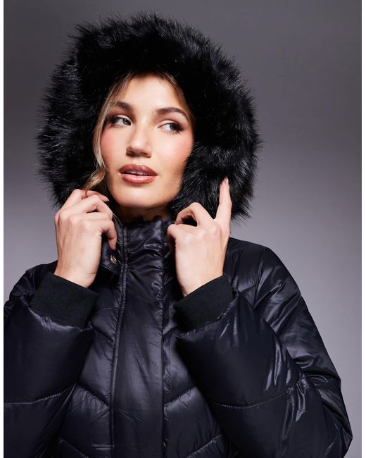 River Island Blue – mittellange steppjacke