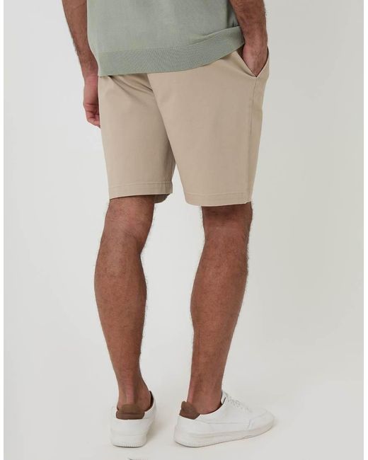 Threadbare Natural Cotton 3 Pocket Stretch Chino Shorts for men