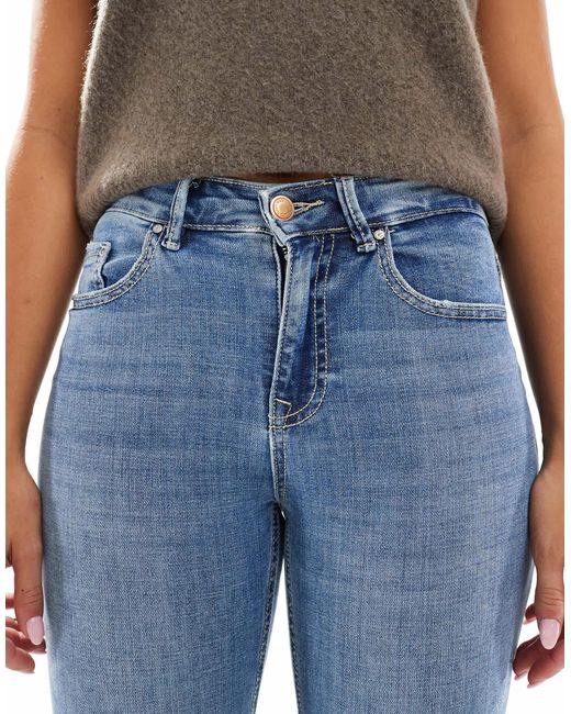 Flash - jean évasé à taille mi-haut - moyen délavé Vero Moda en coloris Blue