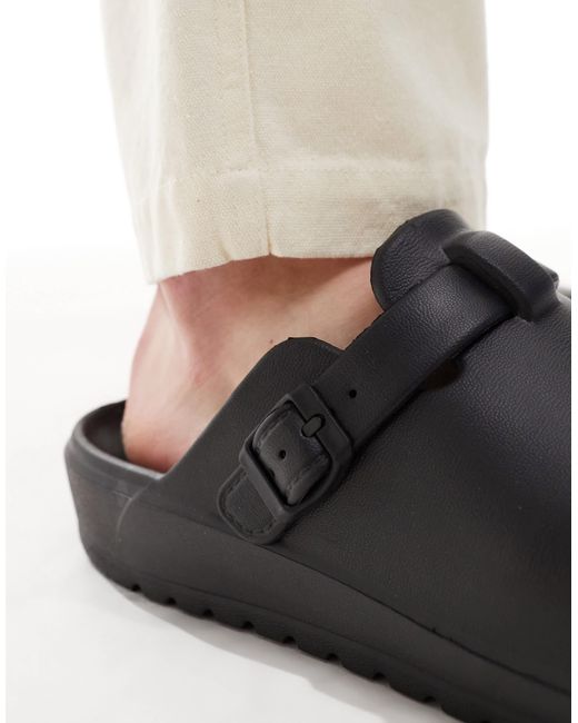 ASOS – clog-mules-sandalen in Black für Herren