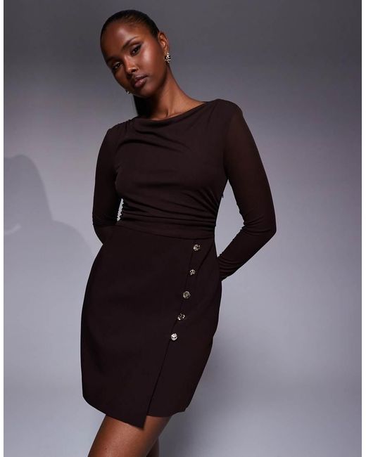 Forever New Blue Mesh Top Tailored 2