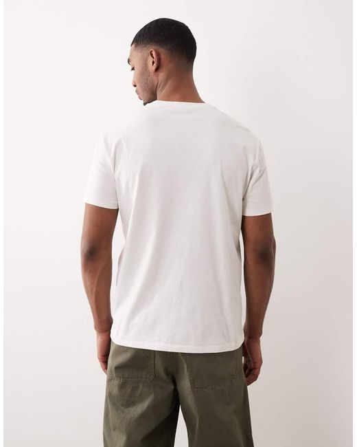 Polo Ralph Lauren White Chest Print Denim Polo Bear T-shirt for men