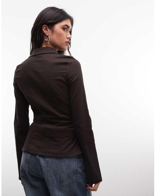 Monki Black Fitted Shirt