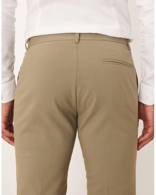ASOS Natural Skinny Suit Trousers for men