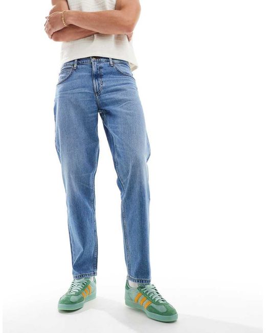 Lee Jeans Blue Oscar Relaxed Tapered Fit Jeans for men