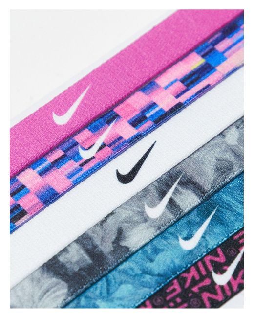 Nike White – 6er-pack haarbänder