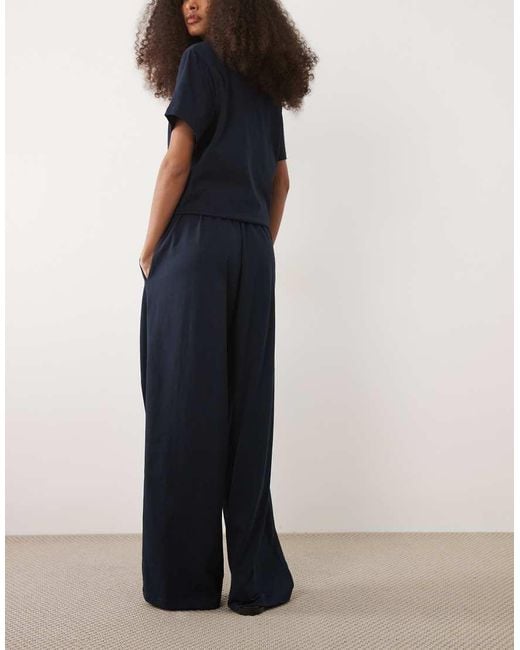ASOS Blue Cotton Oversized Balloon Leg Trouser Co-ord