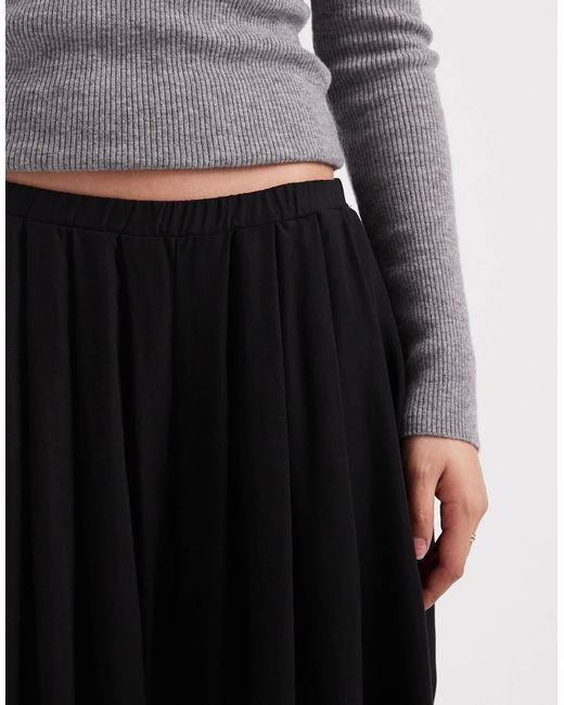 ASOS Black Pleated Barrel Leg Trousers