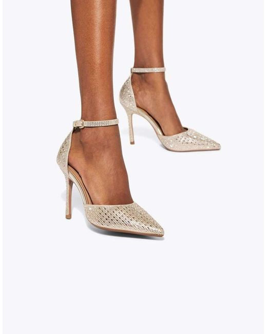KG by Kurt Geiger White Fleur Court Heeled Shoes