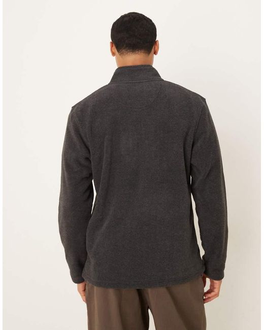 Barbour Gray Essentials Half Zip Fleece for men
