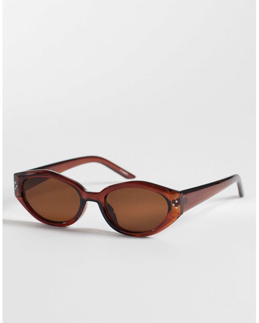 Pieces Brown – eckige sonnenbrille
