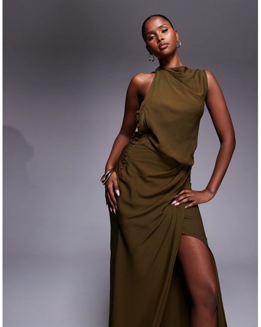chinese dress ladies PatBo Draped Fringe Maxi Dress  Cattivo