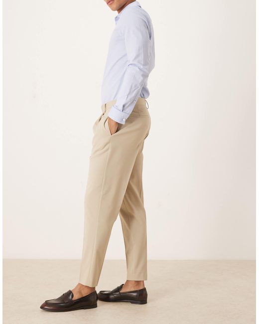 ASOS Natural Smart Tapered Chino Pants for men