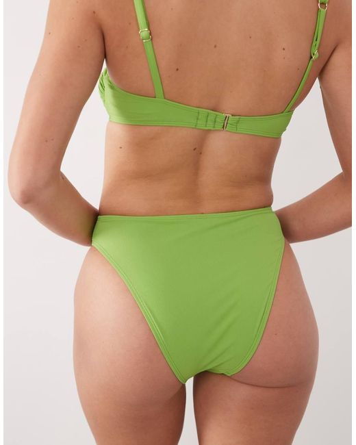 CUPSHE Green High Waisted Bikini Bottom