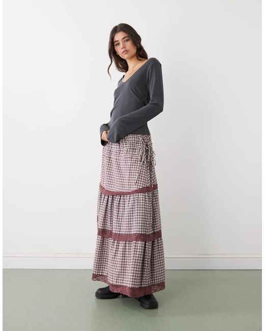 Monki Gray Soft Touch V-Neck Top Co-Ord
