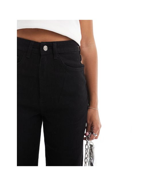 Vero Moda Blue Wide Leg Jeans With Washed Pinstripe