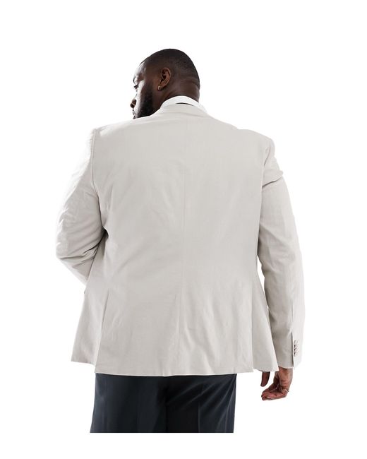 French Connection Natural Linen Formal Plus Suit Jacket for men