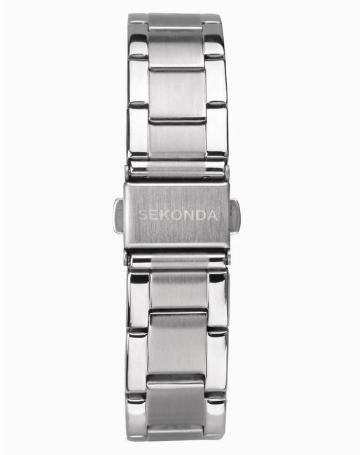 Sekonda Gray Taylor 34Mm Analogue Watch With Alloy Round Case, Stainless Steel Bracelet And Multicolour Dial