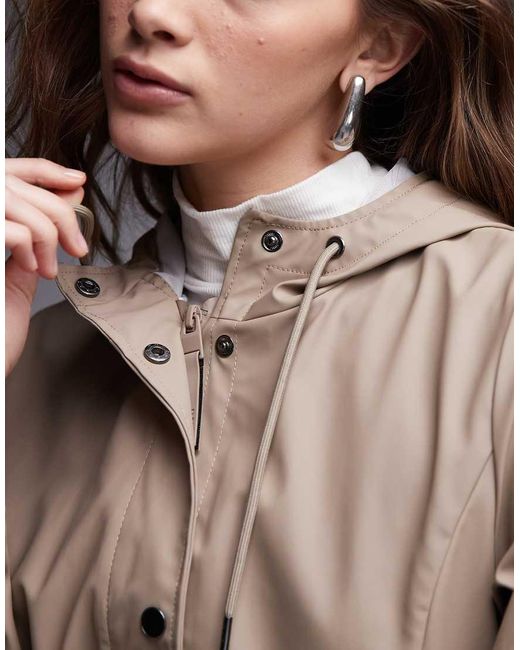 Chaqueta Corta Beis Impermeable Con Cinturón Curve 12100 De -Neutro Rains de color Blue