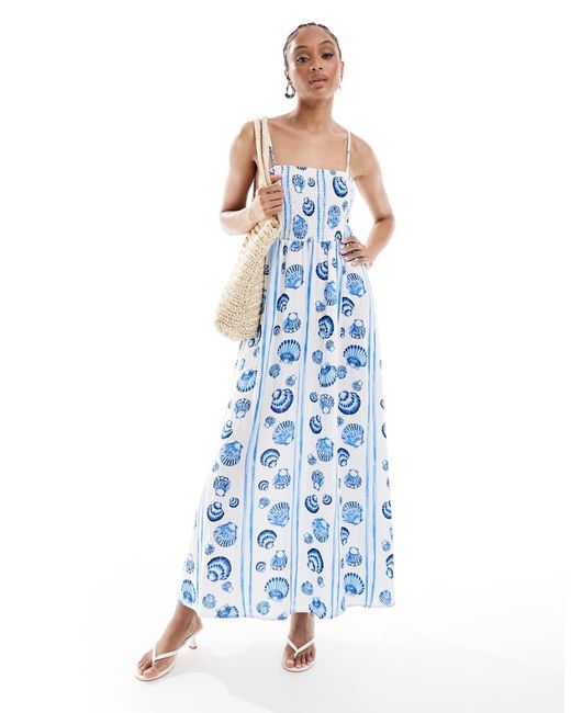 Vero Moda Blue Cami Midi Dress
