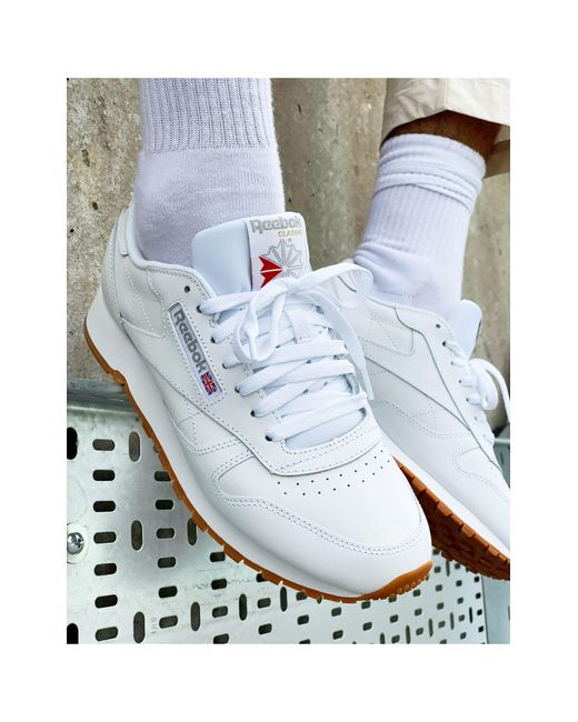 Reebok Classic Leather Sneakers in White for Men Lyst